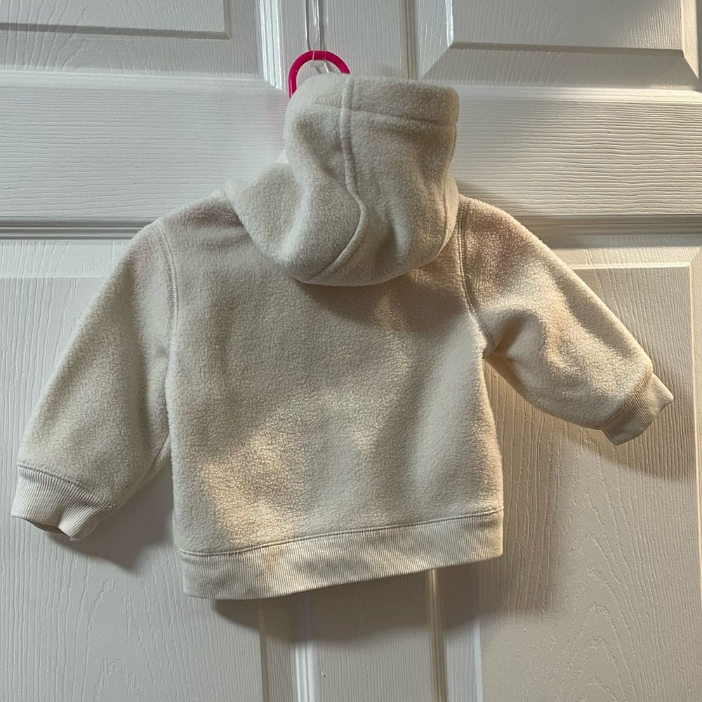 Baby Gap Zip-up Logo Fleece jacket Size 6-12 Months - Picture 4 of 4